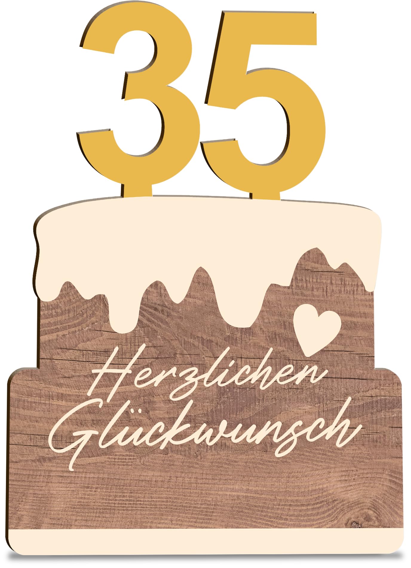 Holzkarte 35. Geburtstag