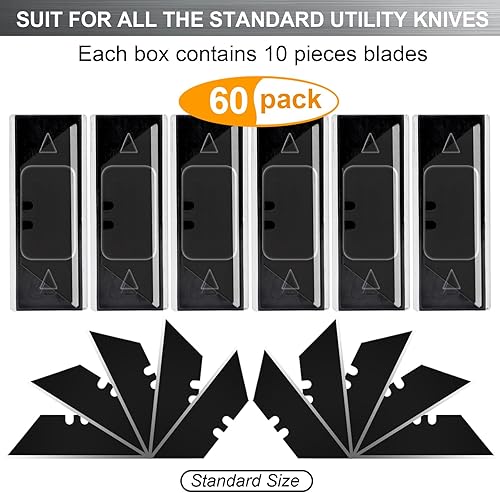 Miniatura 31 de Vickay SK5 - Paquete de 60 cuchillas de repuesto de acero resistente con estuche de plástico, cuchillas de afeitar de tamaño estándar