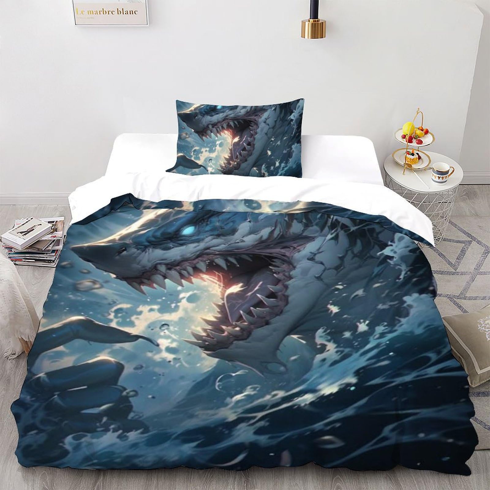 Housse de couette la mer imprimé 3D en microfibre pour créer un décor océanique