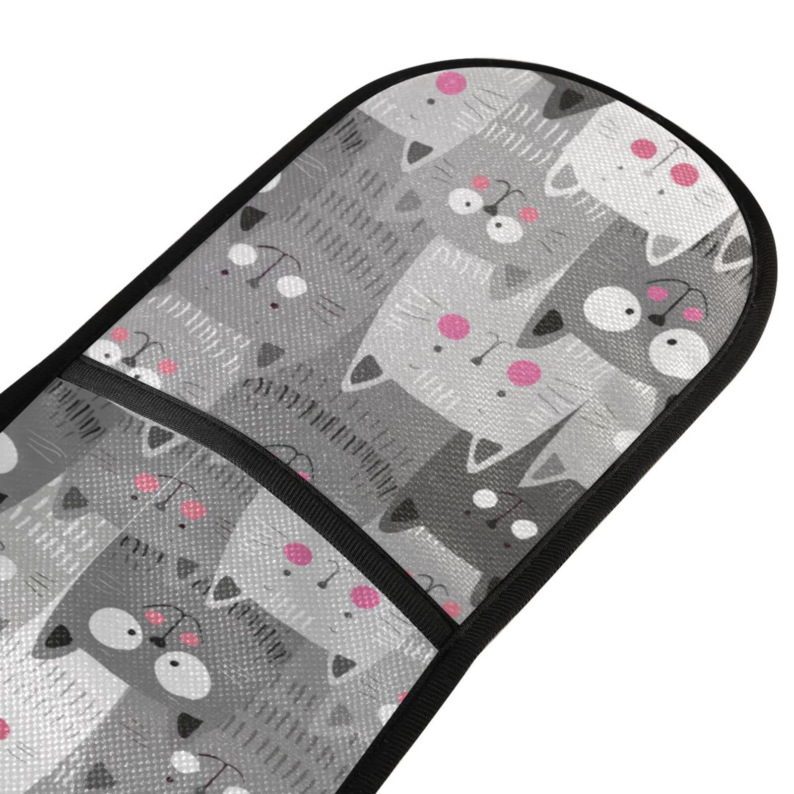Double Oven Gloves Cute Cats Black Heat Resistant Pot Holder Oven Mitt Gloves for BBQ Cooking Baking Grilling Microwave - Image 4