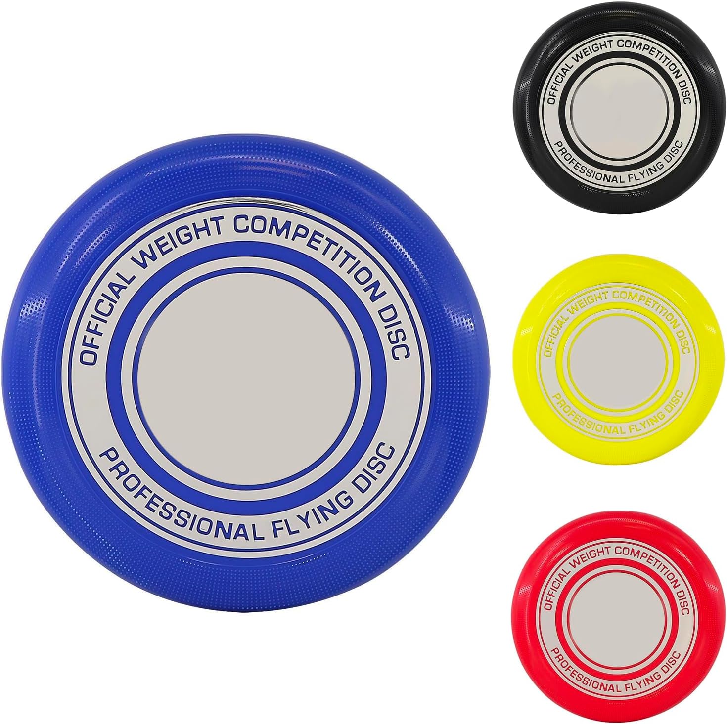 25cm Professional Flying Disc - Fun Flying Saucers for Everyone and Adults, Beach, Garden and Park Game for Family and Friends, Official Weight 180g Competition Disc, Colour Sent at Random