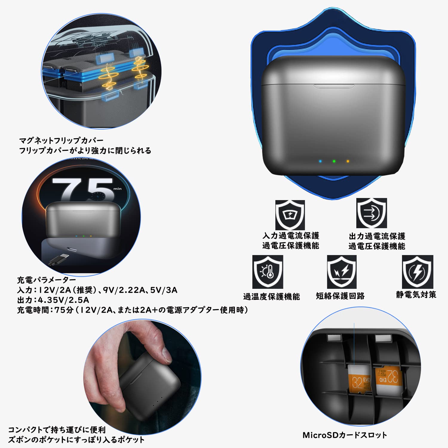 Amazon | TMOM Insta360 X3 専用 携帯用スマート充電保護ケース +2 