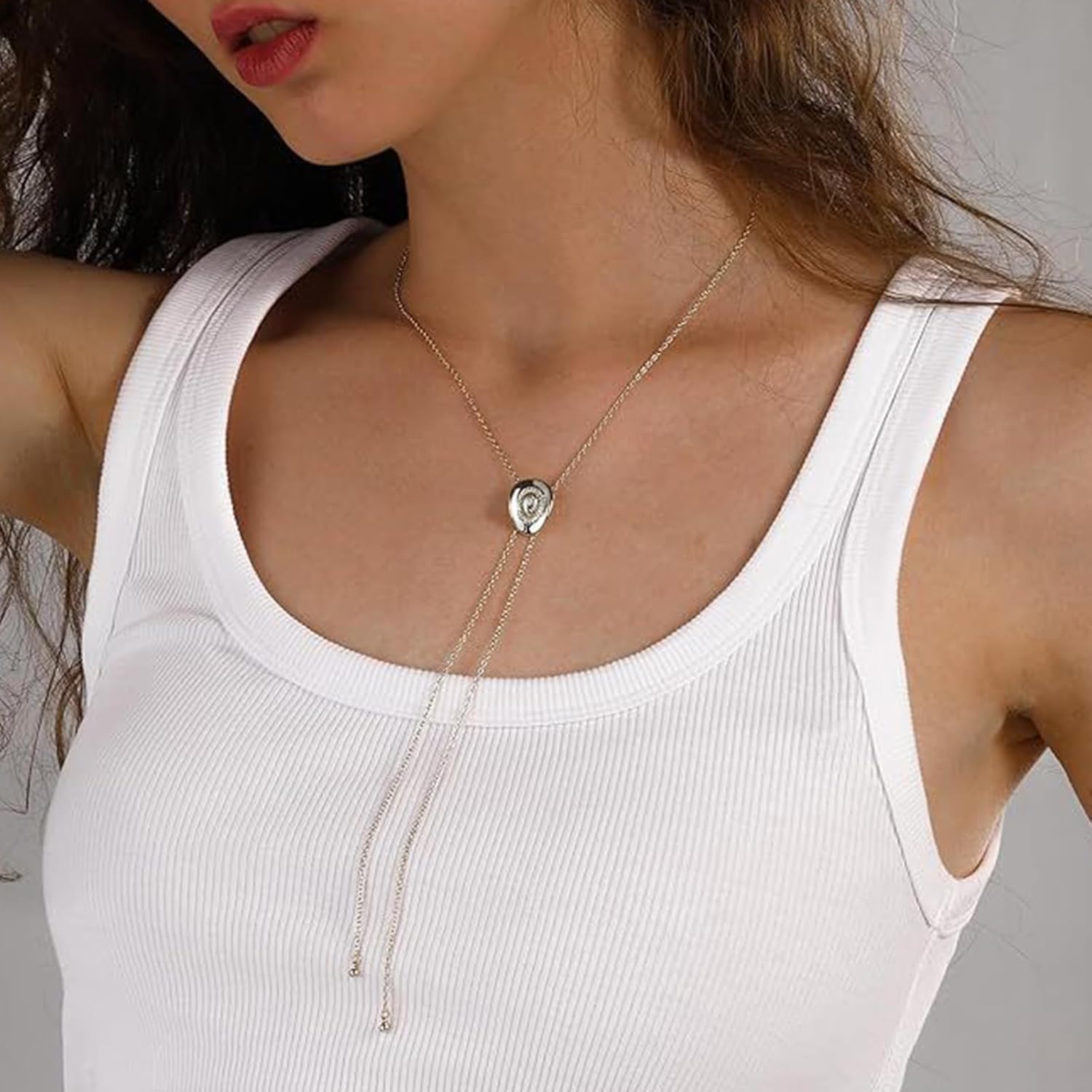 Western Necklaces for Women Adjustable Lariat Long Necklace Gold Sliver Cowboy Hat Bolo Tie for Women Western Cowgirl Accessories Country Concerts Dresses Accessories - Image 2