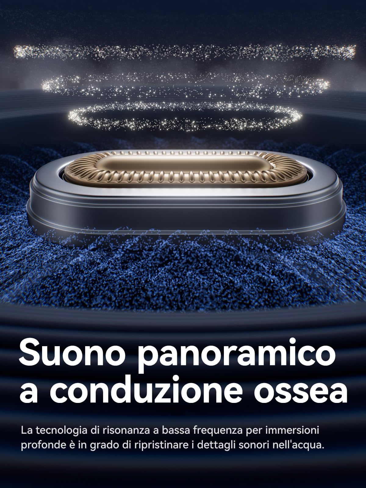 SANAG B33S Cuffie Conduzione Ossea Nuoto, Cuffie Subacquee per Piscina IPX8 Impermeabili con Wireless Bluetooth, Microfono, Lettore MP3 da 32G, 8 Ore di Riproduzione, Auricolari Nuoto Musica, Nero