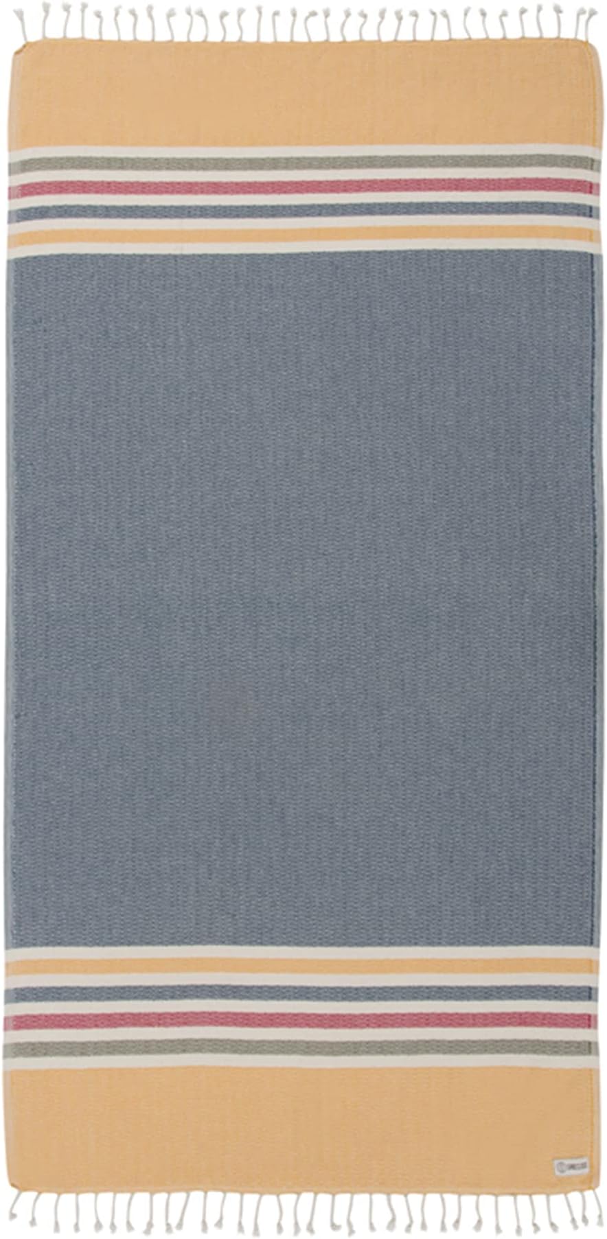 Sand Cloud Beach Towel - Sand Resistant - 100% Organic Turkish Cotton Yarn - Quick Dry Towel for Beach, Picnic, Blanket or Bath - As Seen on Shark Tank - Chains Blue