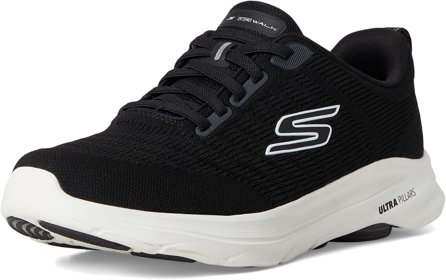 Amazon.com | Skechers Men's Go Walk 8 Day Sneaker, Black/White, 7