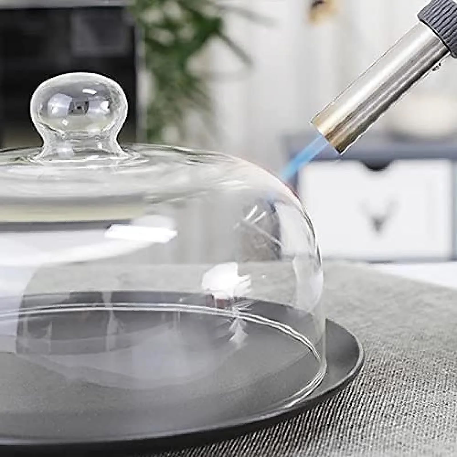 Copertura per microonde in vetro borosilicato per alimenti, cupola antispruzzo, manico facile da impugnare, multifunzione, lavabile in lavastoviglie, diametro 23 cm