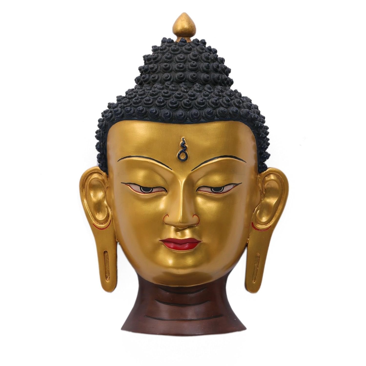 Collectible India Large Wall Hanging Buddha Wall Mask Resin Sculpture