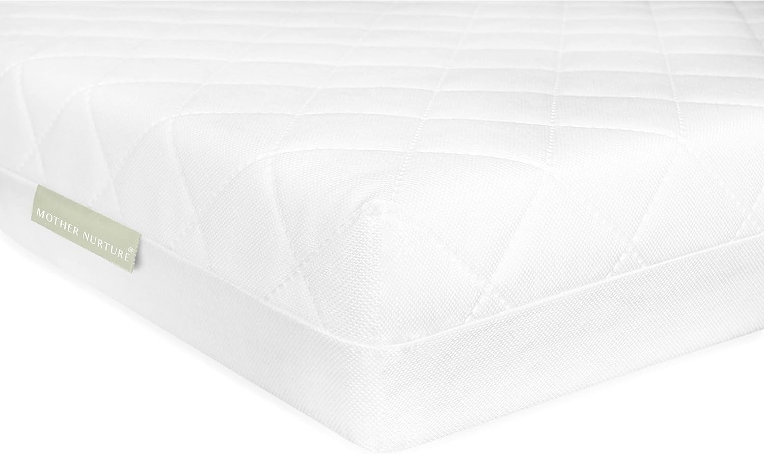 Mother Nurture Classic Foam Travel Cot Mattress, White, 90 x 50 x 7 cm