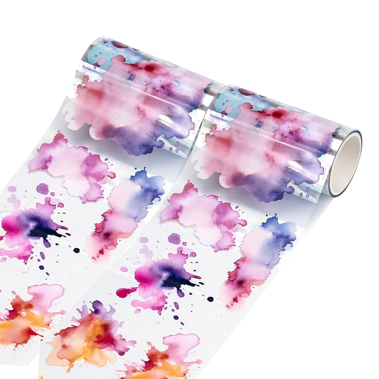 HACRAHO PET Washi Tape, 2 Rolls Wide Transparent PET Tape Stickers Waterproof Washi Tape Stickers for Bullet Journaling Supplies Junk Journal DIY Crafts