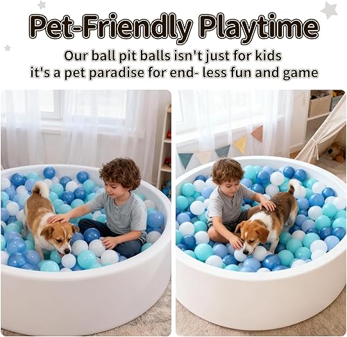 Vista 25 de STARBOLO Ball Pit Balls for Toddlers Phthalate Free BPA Free Non-Toxic Crush Proof Play Balls for Toddlers Kids Pool Playhouse Pack of 100 200 500