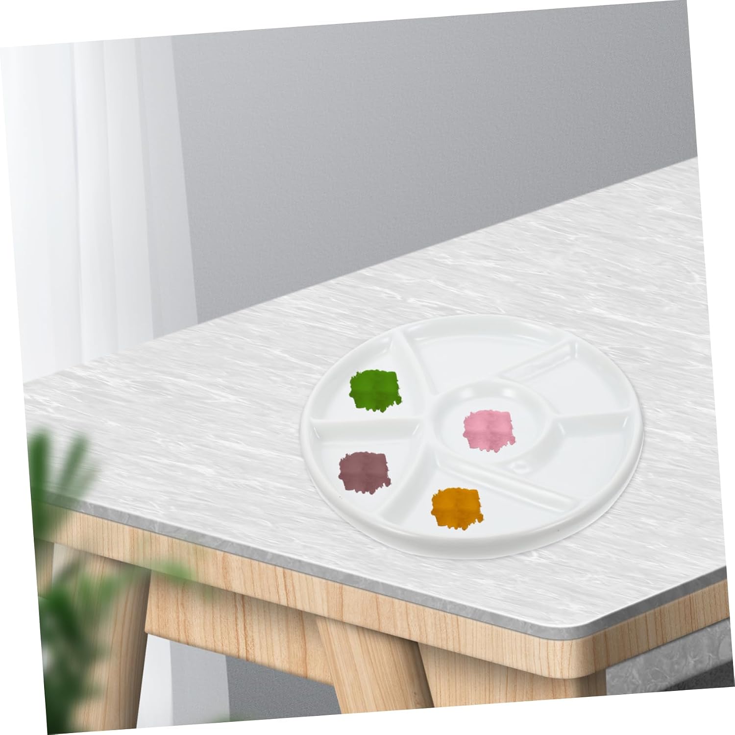 Round Palette Paint Trays for Painting Watercolor Mixing Dish Pigment Trays Mixer Fixing Plate Display Plate