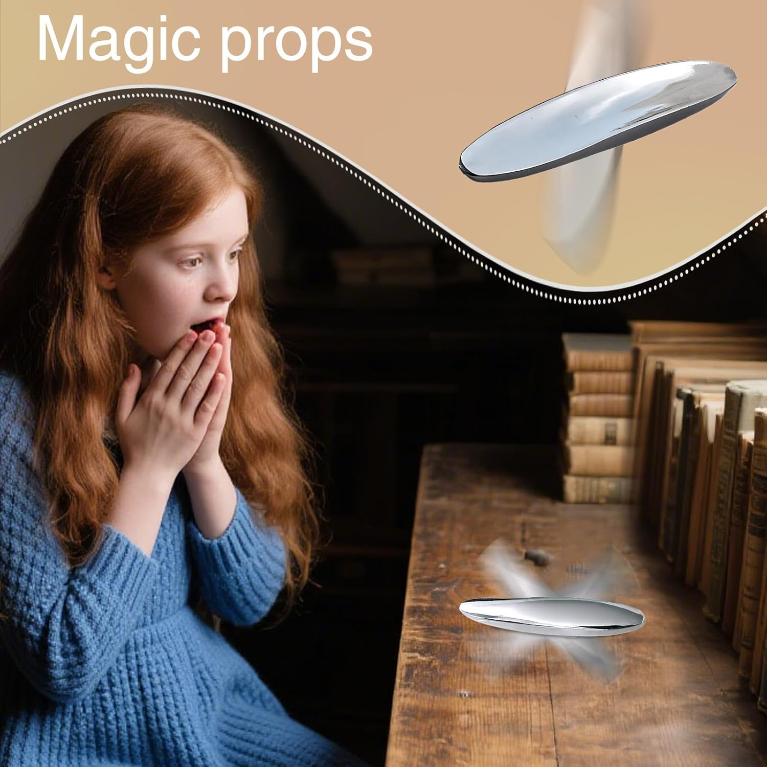 Magic Prop - Rotatable Boat Illusion Toy | Mirror Finish Floating Model with Physics Demonstration Feature, Interactive Teaching Tool for Beginners, Teachers, Classroom Experiments, Stage Performance