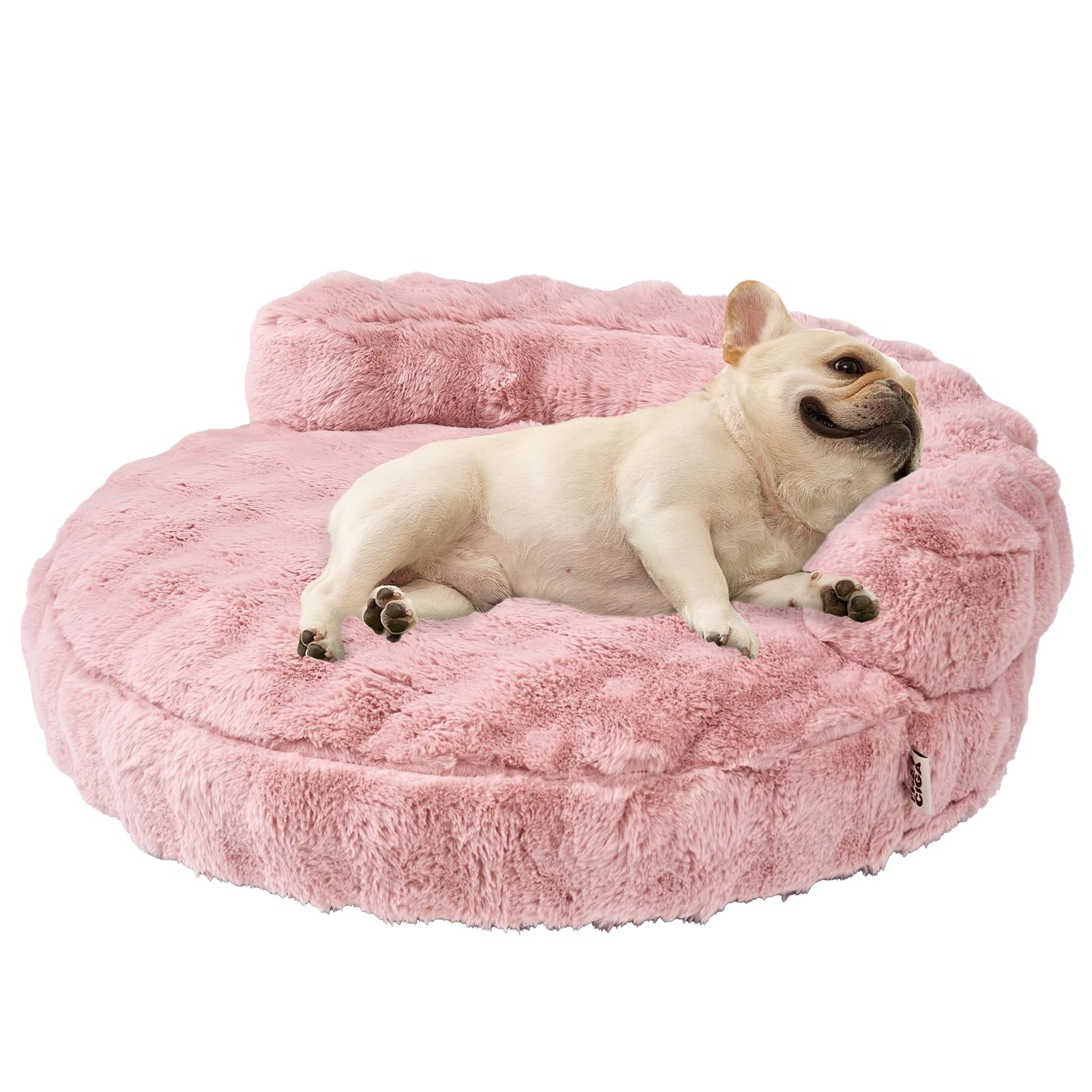 EHEYCIGA Dog Bed Medium Size Dog, Fluffy Small Dog Couch with Removable Washable Cover, Bolster Pet Sofa, Waterproof and Non-Slip, 30" x 30"x 8.5",