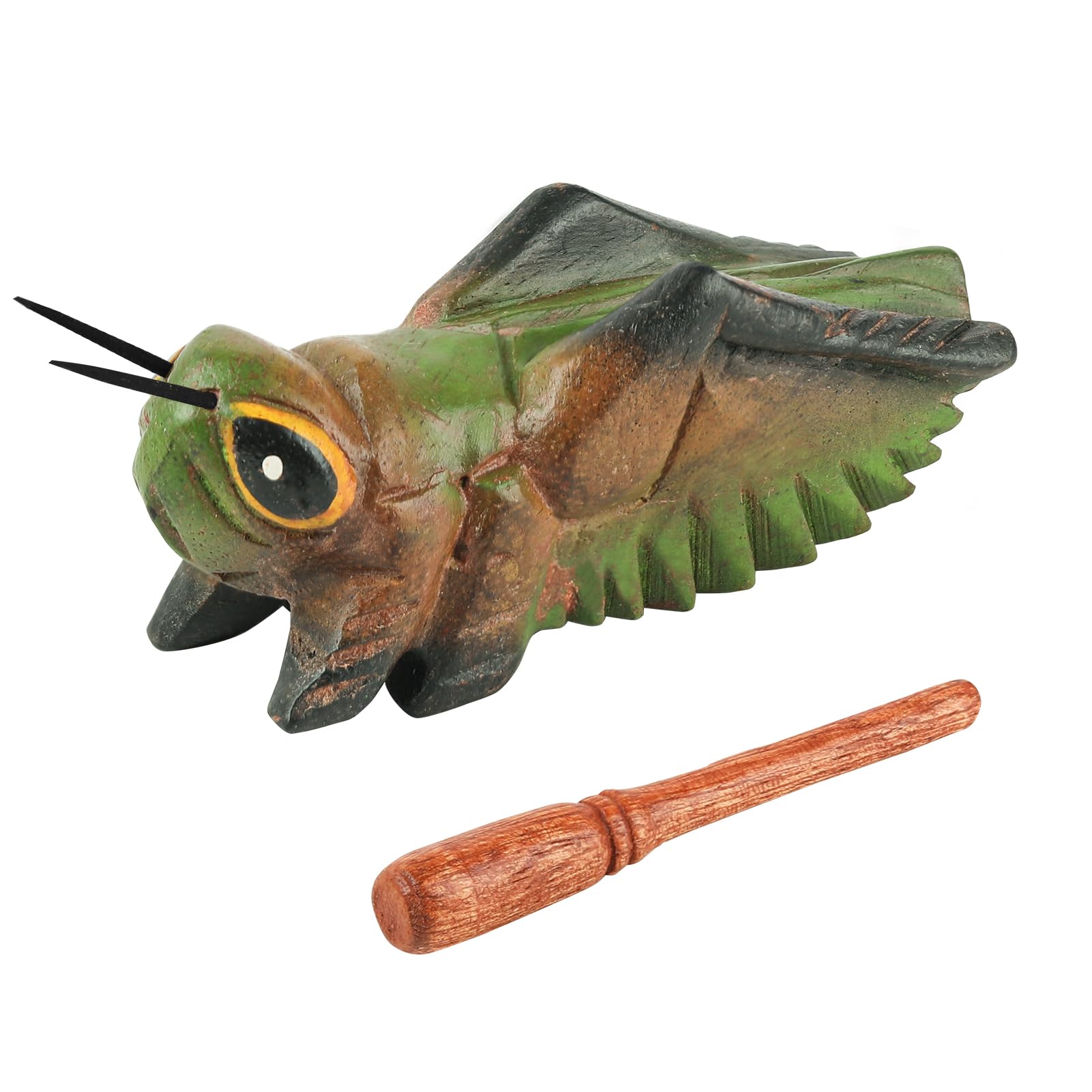 Instrument de cricket en bois de 8,4 cm - Râpe Guiro - Percussion musicale