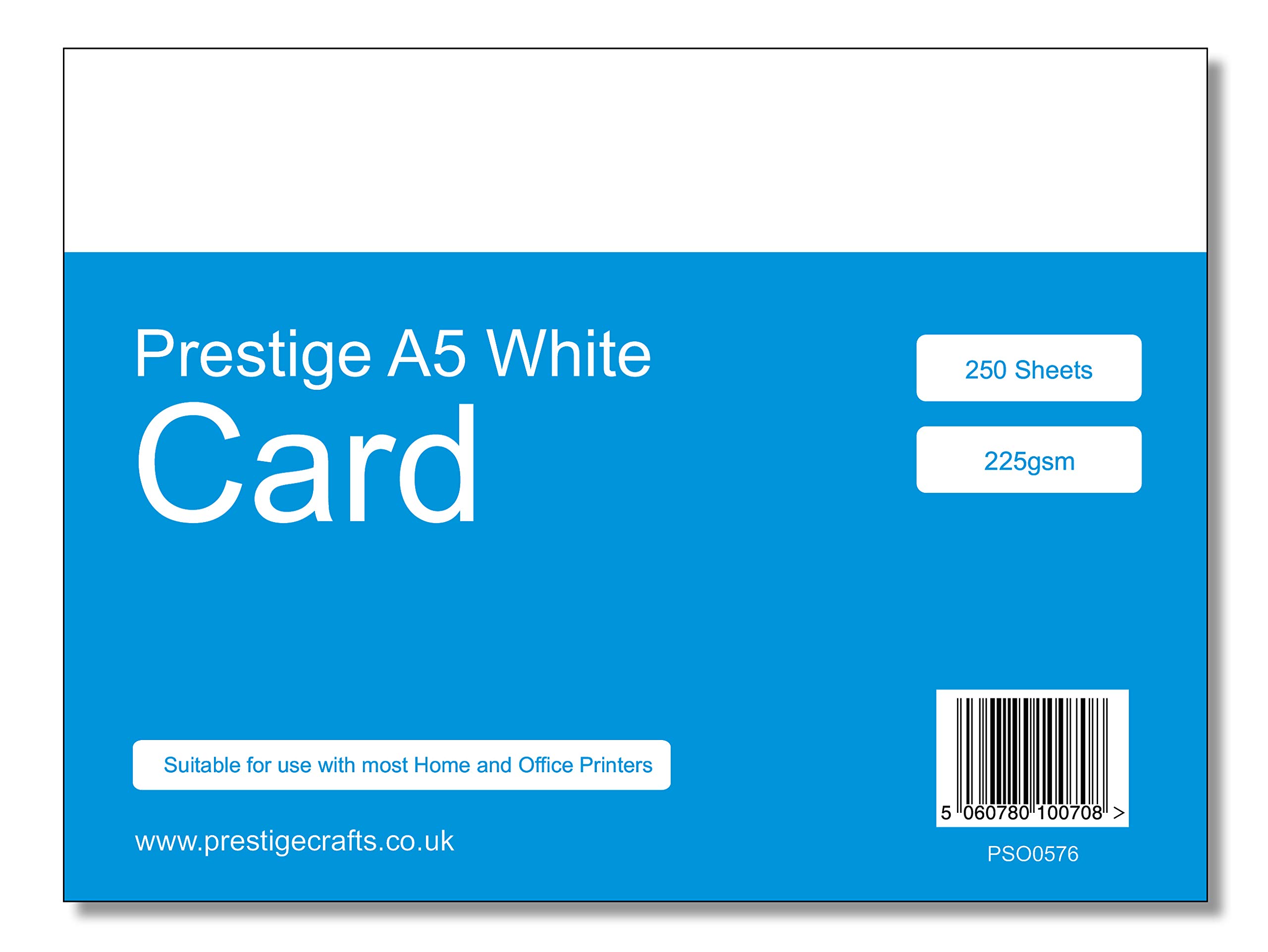 Prestige A5 White Card Pack - 225gsm - 250 Sheets