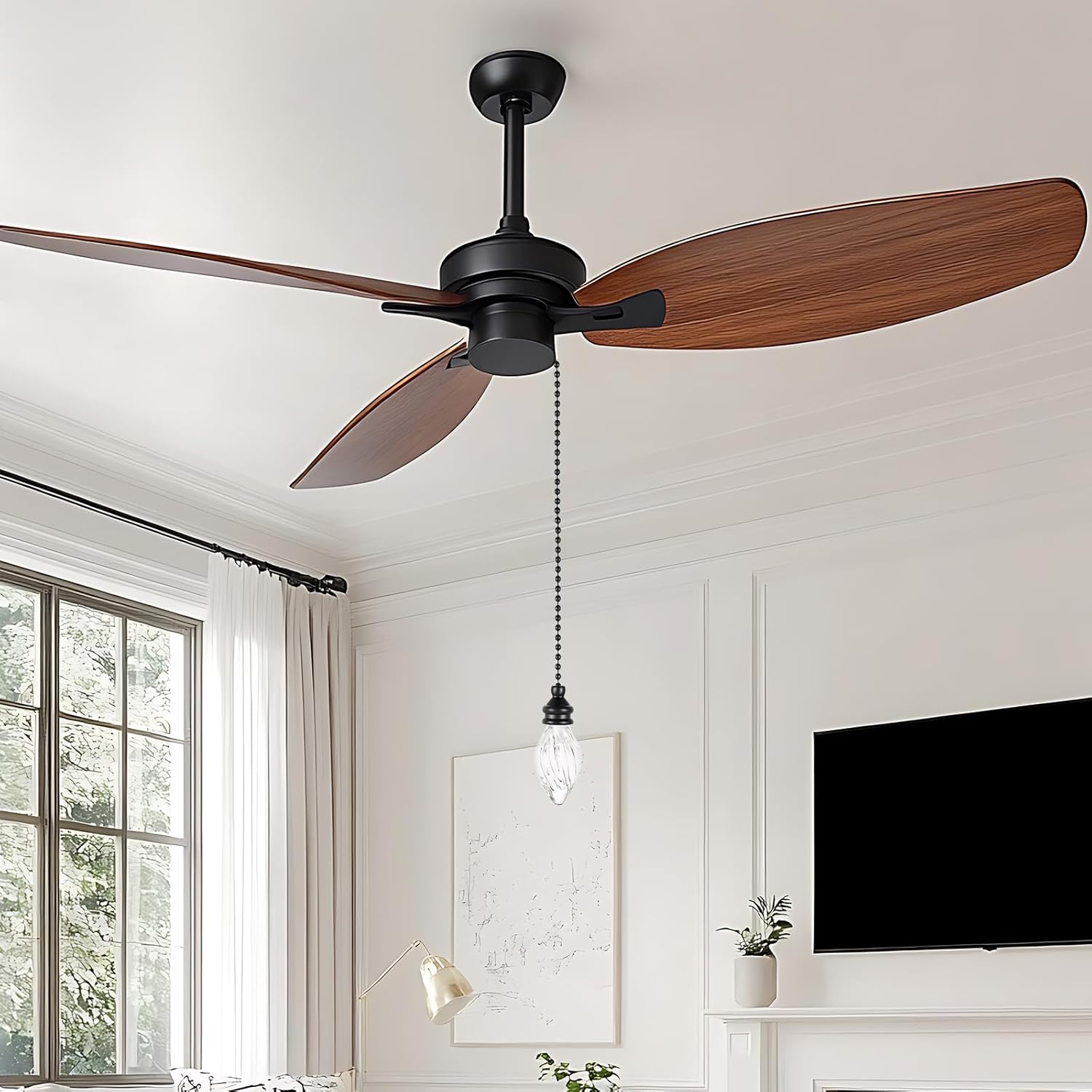 2 Pieces Ceiling Fan Pull Chains Ornaments 12 Inches Pull Chain Ceiling Fan Ornaments Dazzling Crystal Ceiling Fan Pull Chain for Ceiling Light Lamp Fan Chain