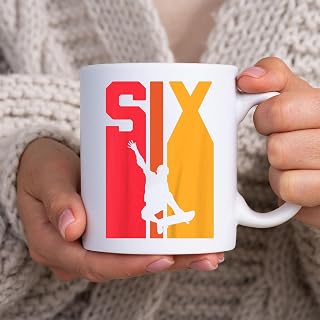 Kids 6th Birthday Vintage Gift Boys Kids Skater Skateboard Fan Mug, Tea Mug, Tea Cup, Coffee Cup