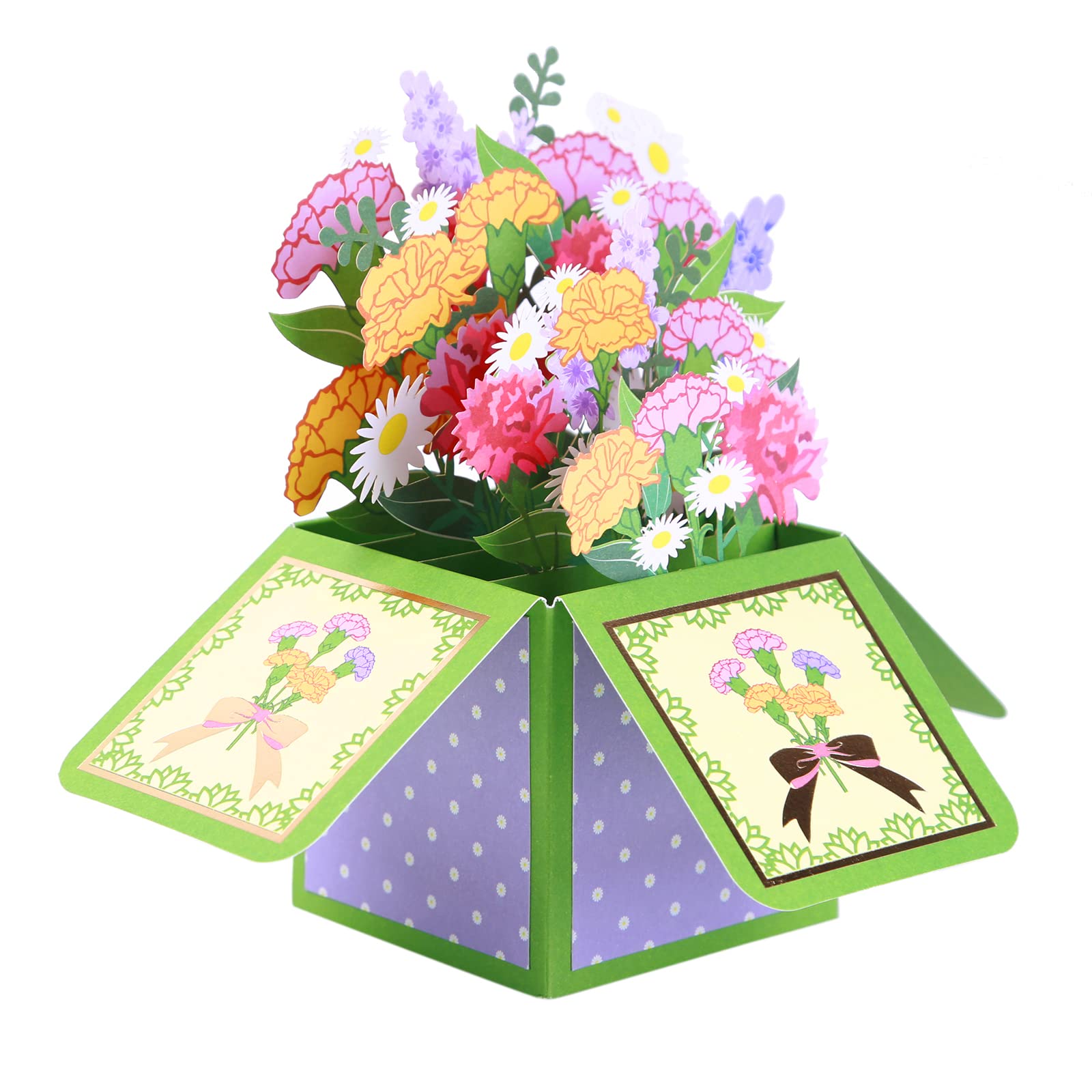 Pop Of Art Biglietto Pop-Up 3D Con Rose – Fatto A Mano, 12,7x17,8 Cm, Per Festa Della Mamma, San Valentino, Anniversario, Compleanno