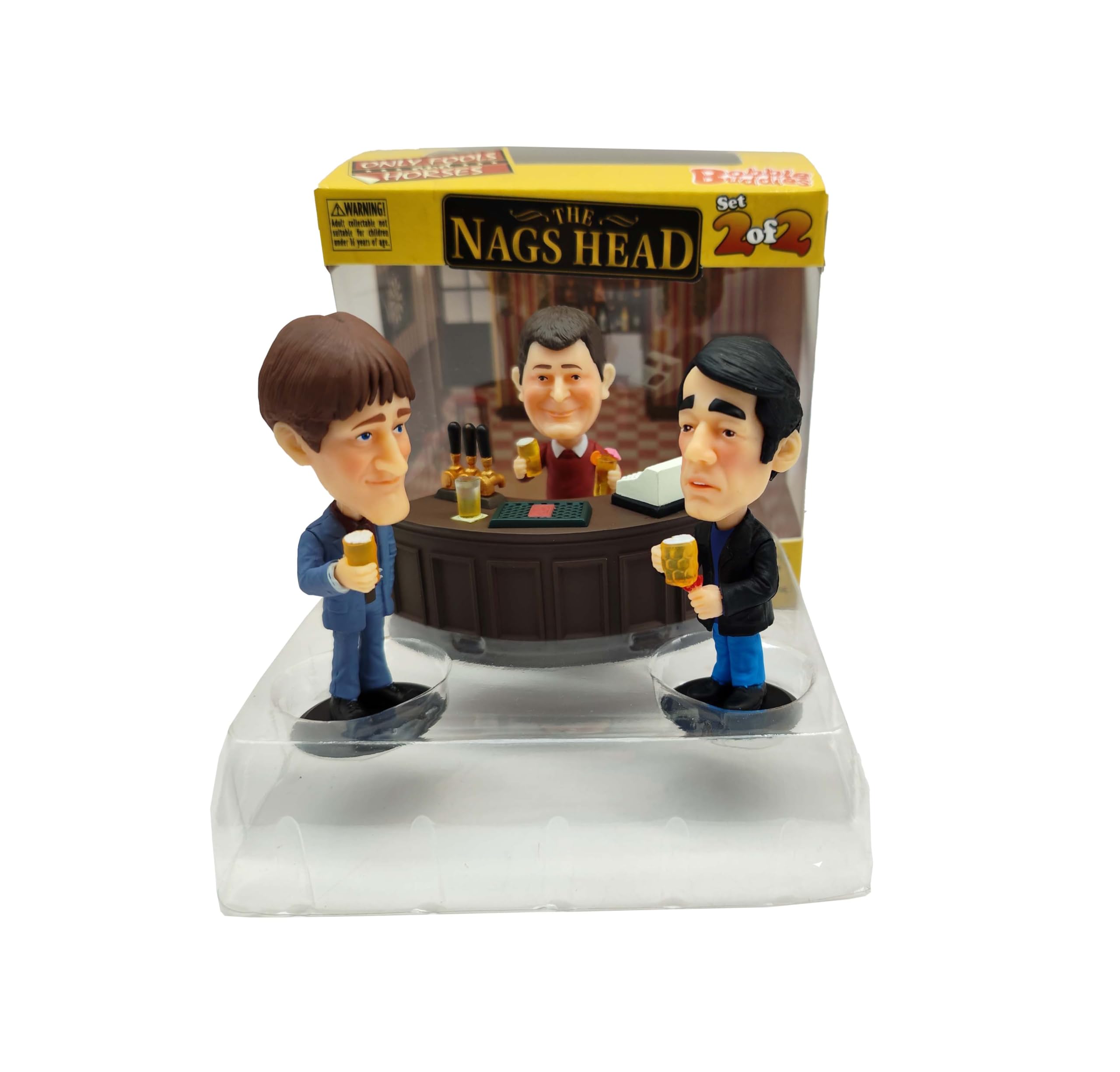 Only Fools and Horses The Nags Head 4 Piece Bobble Buddies Bobblehead Head Box Set 2 Rodney, Mike, Trigger and Bar