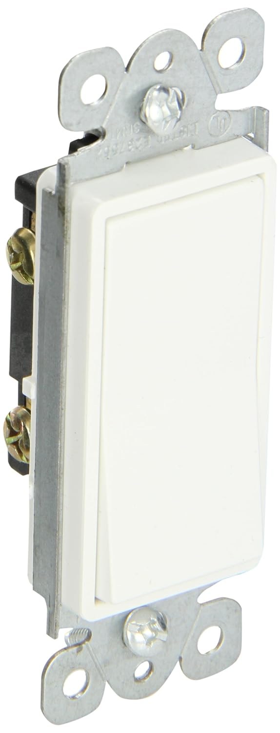 NSI LCS115M Tork Momenatry Rocker Switch, 120/277V, 15A, SPST, White