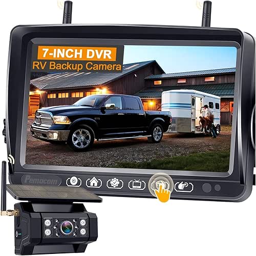 RV Backup Camera with Solar Magnetic: Long Distance No Signal