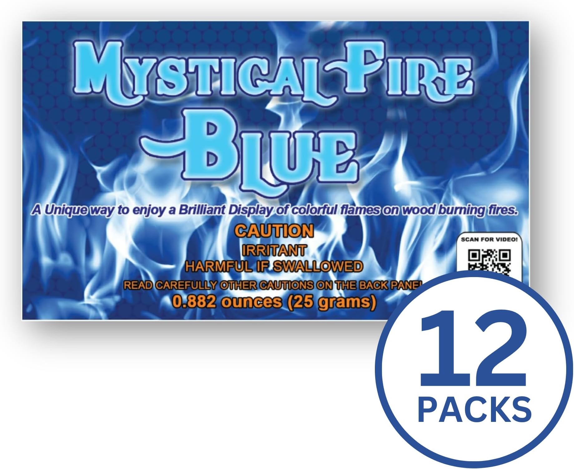 Mystical Fire Campfire Fireplace Colorant Packets (Blue)-Pack of 12