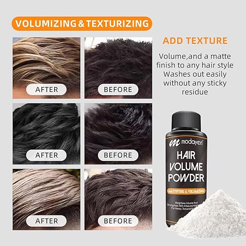 Miniatura 4 de Polvo voluminizador para el cabello volumen ligero y fuerte sujeción, con un acabado mate natural, para peinados desordenados, texturizados,