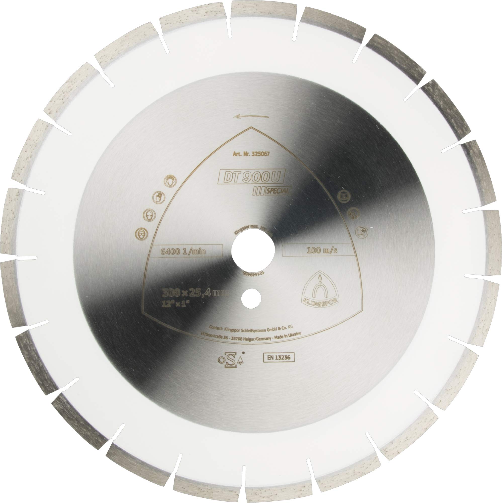 DT 900 U - Disco de corte de diamante (300 x 2,8 x 30 mm, 18 segmentos, 40 x 2,8 x 10 mm, dentado ancho)