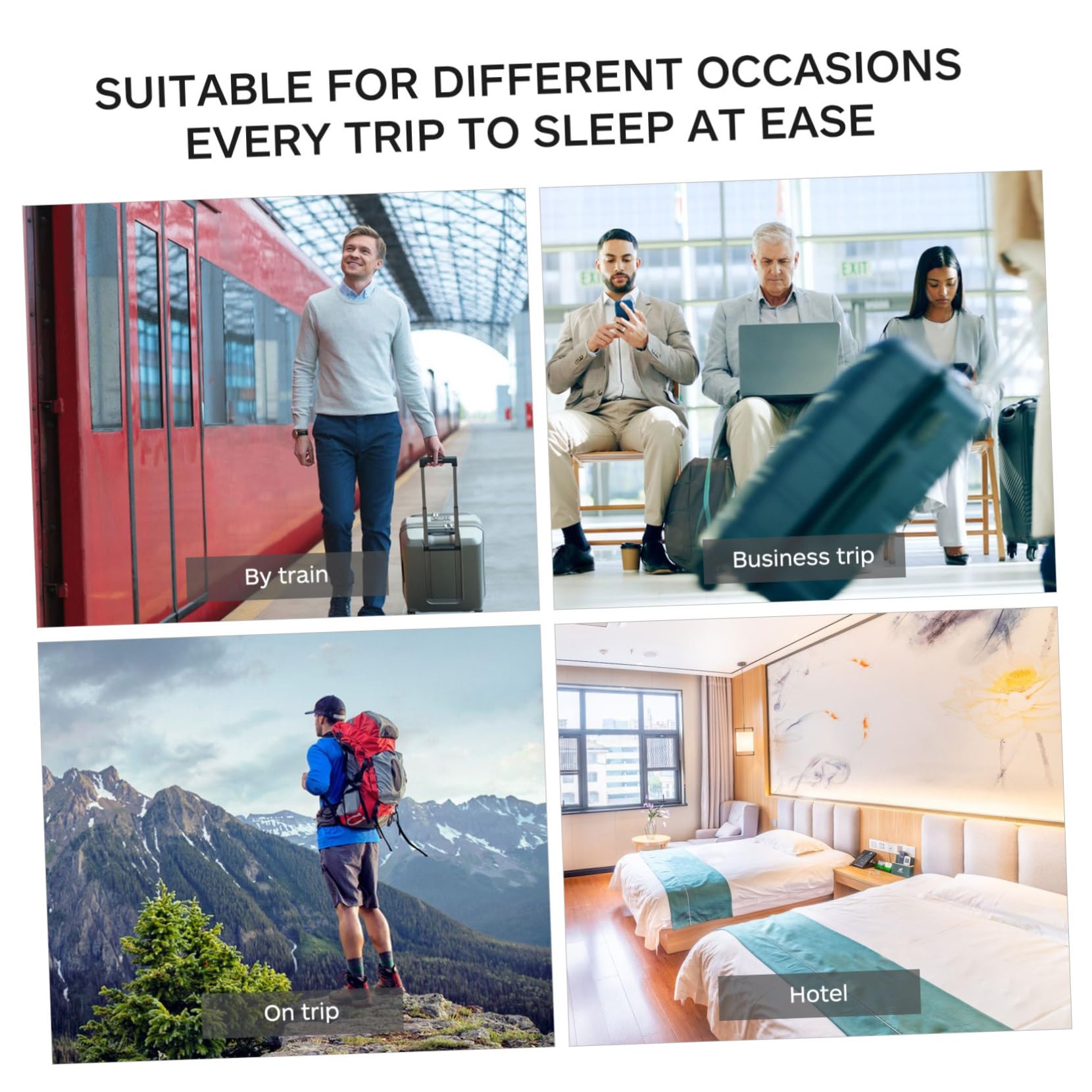 Abaodam Reiseschlafsack aus Polyester für Erwachsene Tragbarer und Multifunktionaler Hotelschlafsack mit Solidem Farbdesign für Reisen und Camping