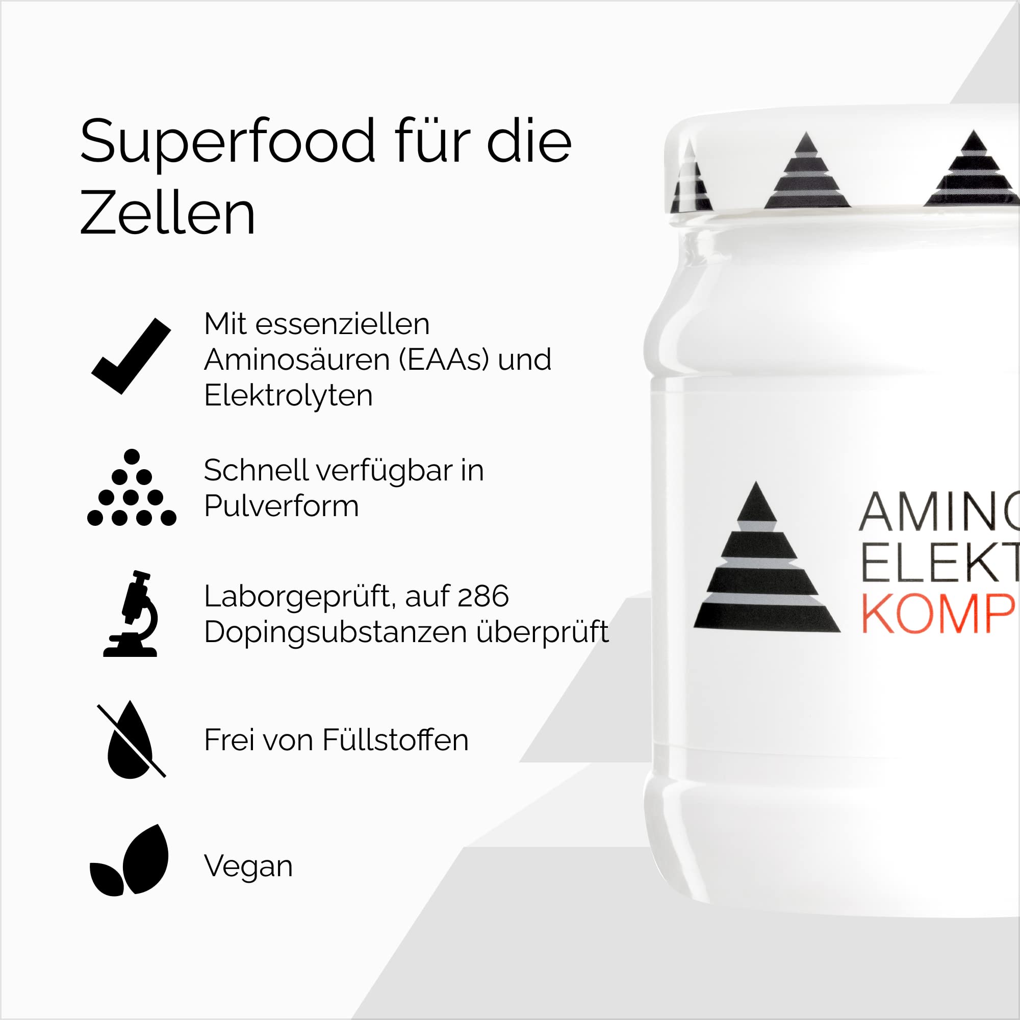YPSI Amino Elektrolyt Komplex - Aminosäuren Elektrolyte Pulver Vegan - Blutorange-Geschmack - 416g