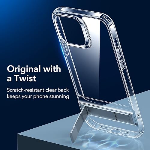Miniatura 5 de ESR Funda de metal compatible con iPhone 13 Pro Max, soporte patentado de dos vías, protección reforzada contra caídas, cubierta trasera flexible