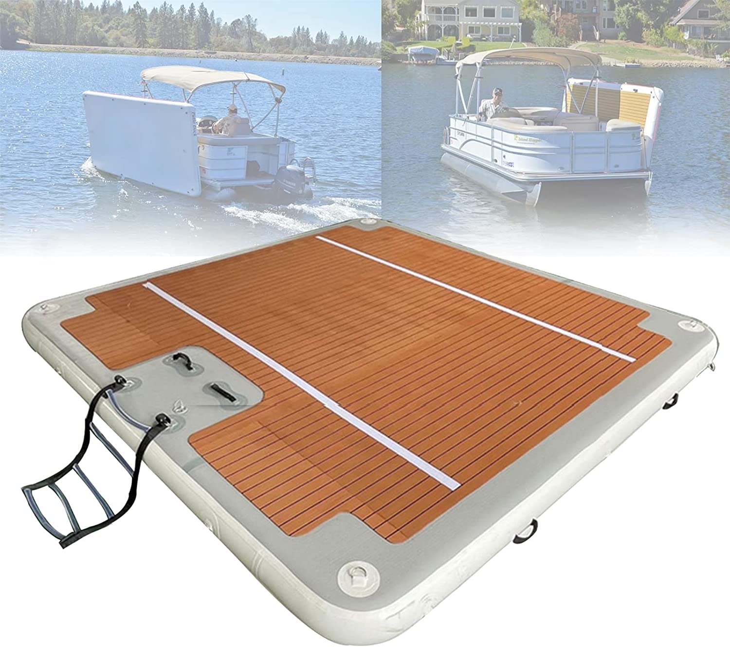 Buy Inflatable Floating Patio Dock for Lakes Large Floating Platform