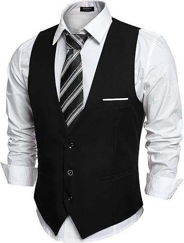 By Amazon Men's Casual Business Suit, Waistcoat Vest