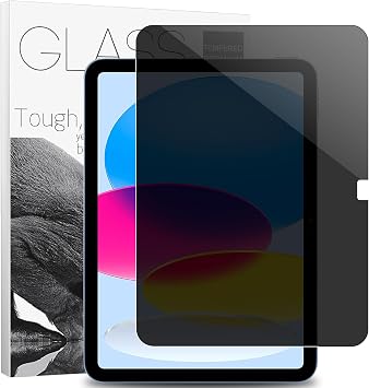 9H Hardness iPad 10.9-inch Tablet Privacy Screen Protector for 2022 Release, 10th Generation, A2696/A2757/A2777, Anti-scratch, Bubble-free, Fingerprint-resistant