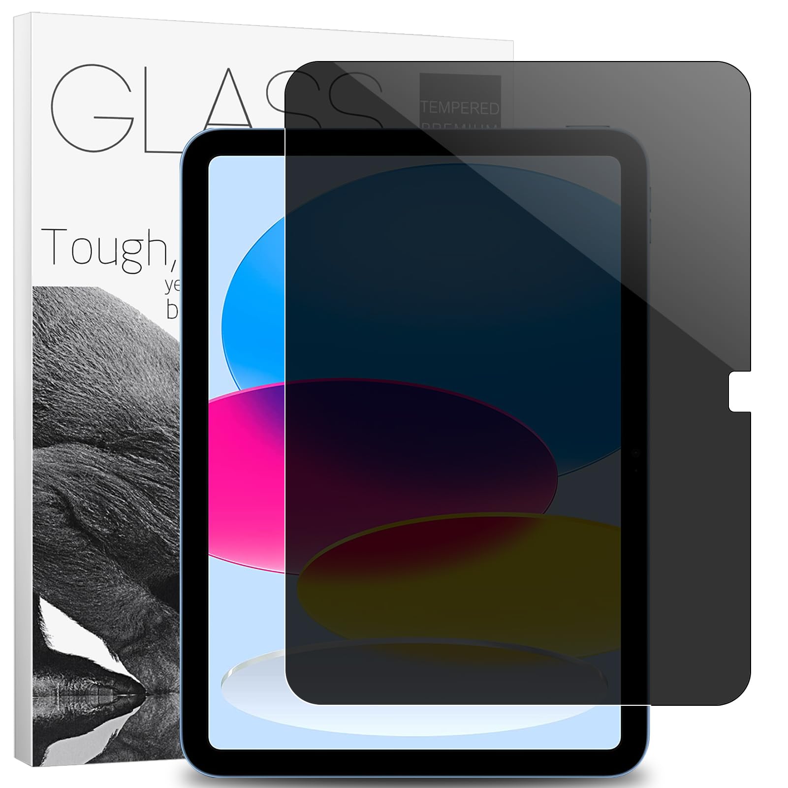 XinWoTuo 9H Hardness iPad 10.9-inch Tablet Privacy Screen Protector (for 2022 Release, 10th Generation, A2696/A2757/A2777), Anti-scratch, Bubble-free, Fingerprint-resistant