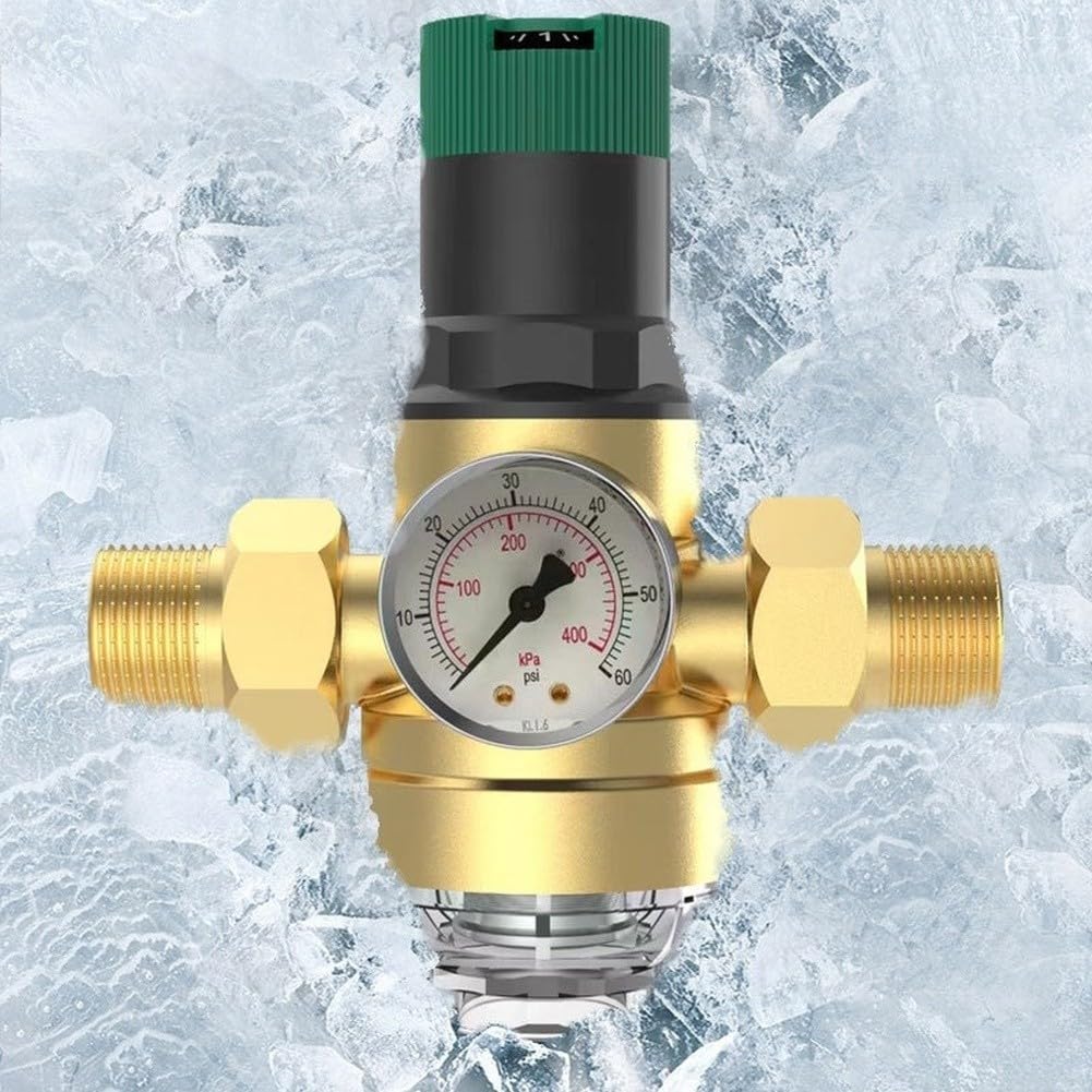 Riduttore di pressione dell'acqua DN25 con manometro in acciaio inox