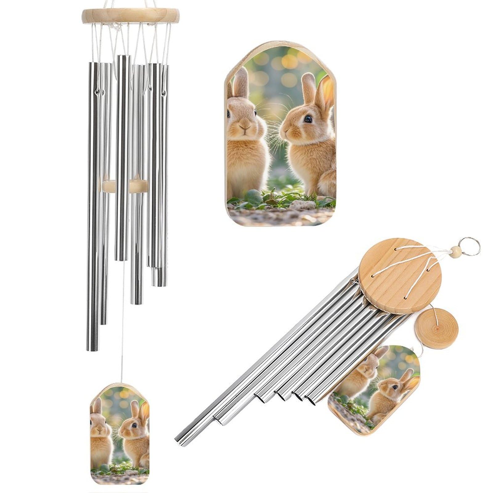 Carillon éolien en métal décoration de jardin et extérieur