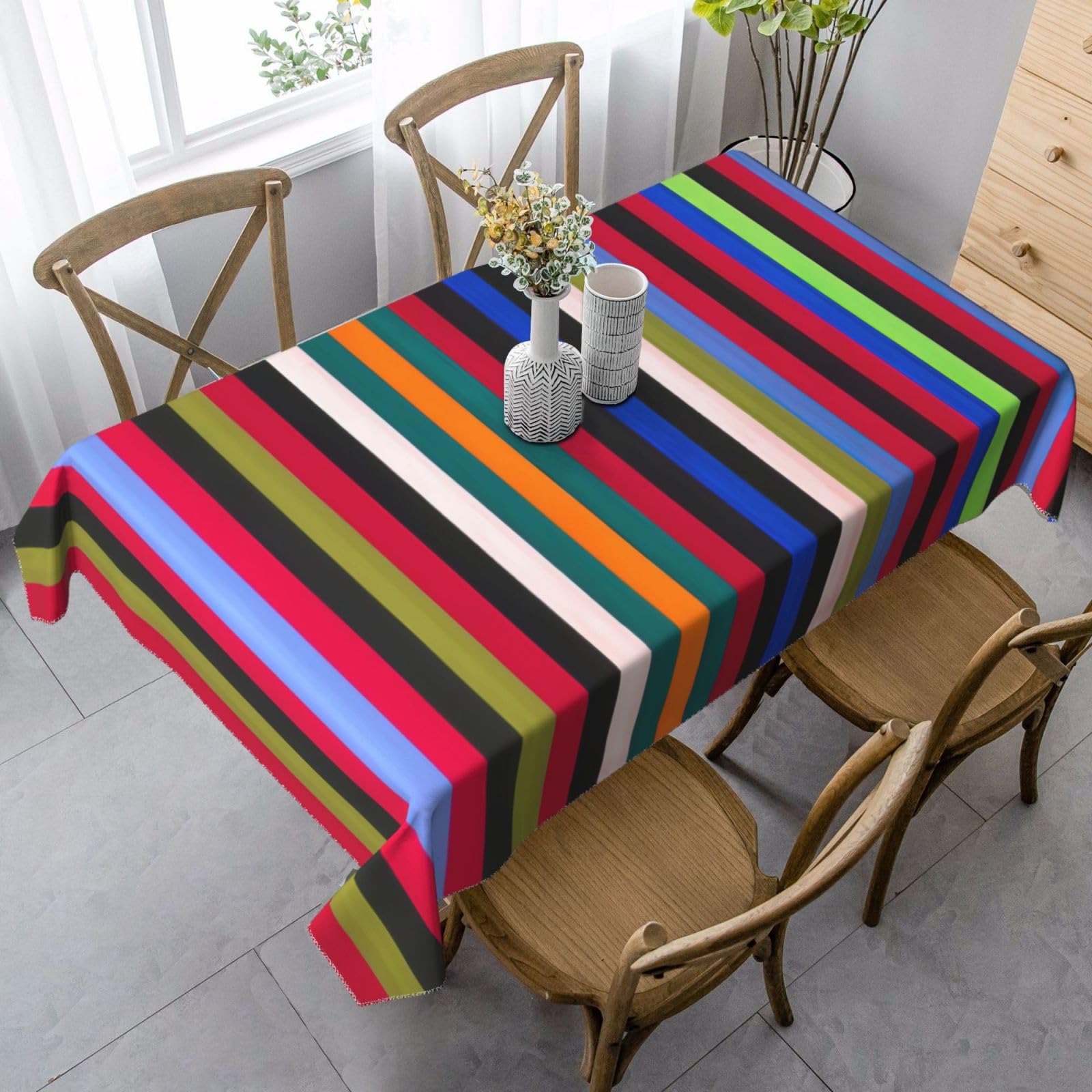 Nappe rectangulaire pour repas de vacances et grandes fêtes de famille