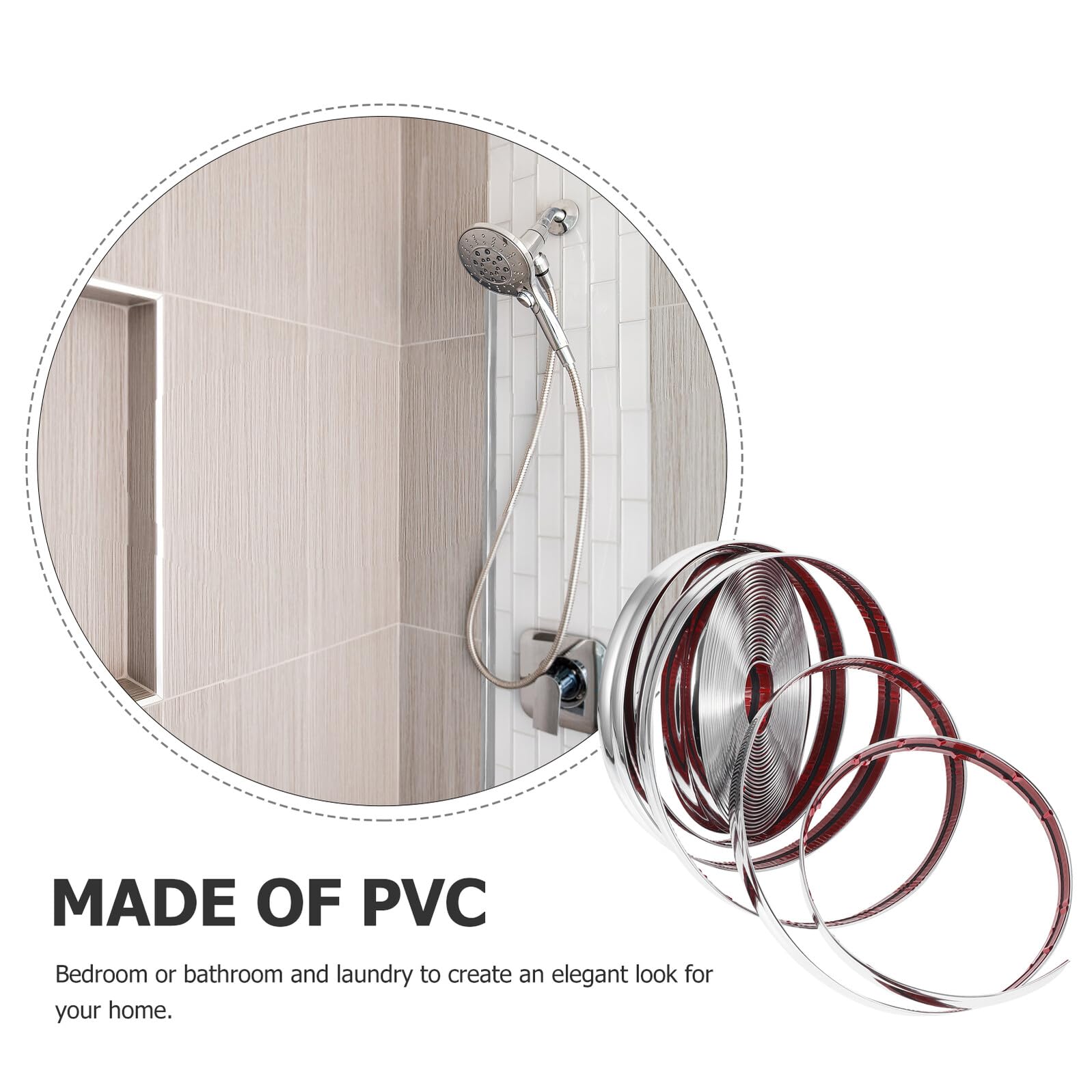 Baluue Moldura de Esquina Autoadhesiva Flexible Pvc 2 Cm Ancho Plata Brillante, Protección Anti-choques para Paredes y Esquinas, 10 Metros, para Decoración y Mejora del Hogar
