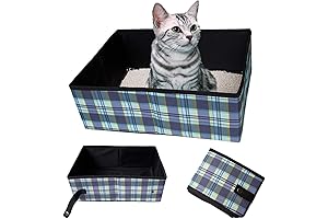Compact and Travel-Friendly: Collapsible Portable Cat Litter Box