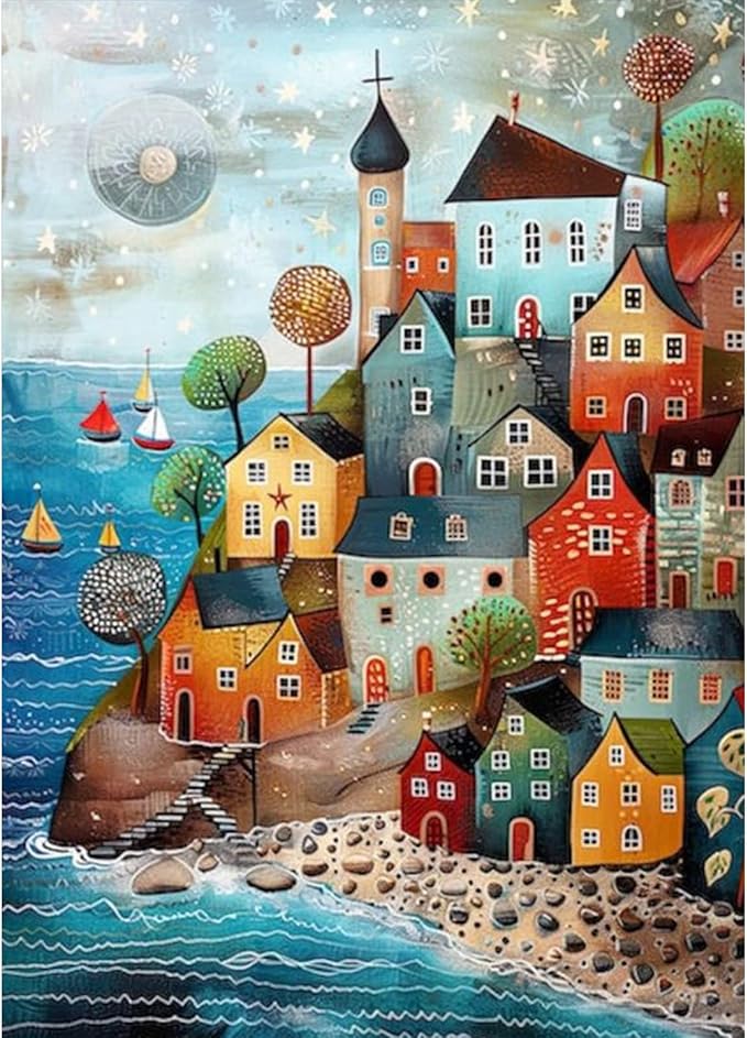 MAXBYE Vintage Diamond Painting Kit Für Erwachsene, 30x40cm – 5D Diamantbild, Komplett Mit Werkzeug, Vollfläche