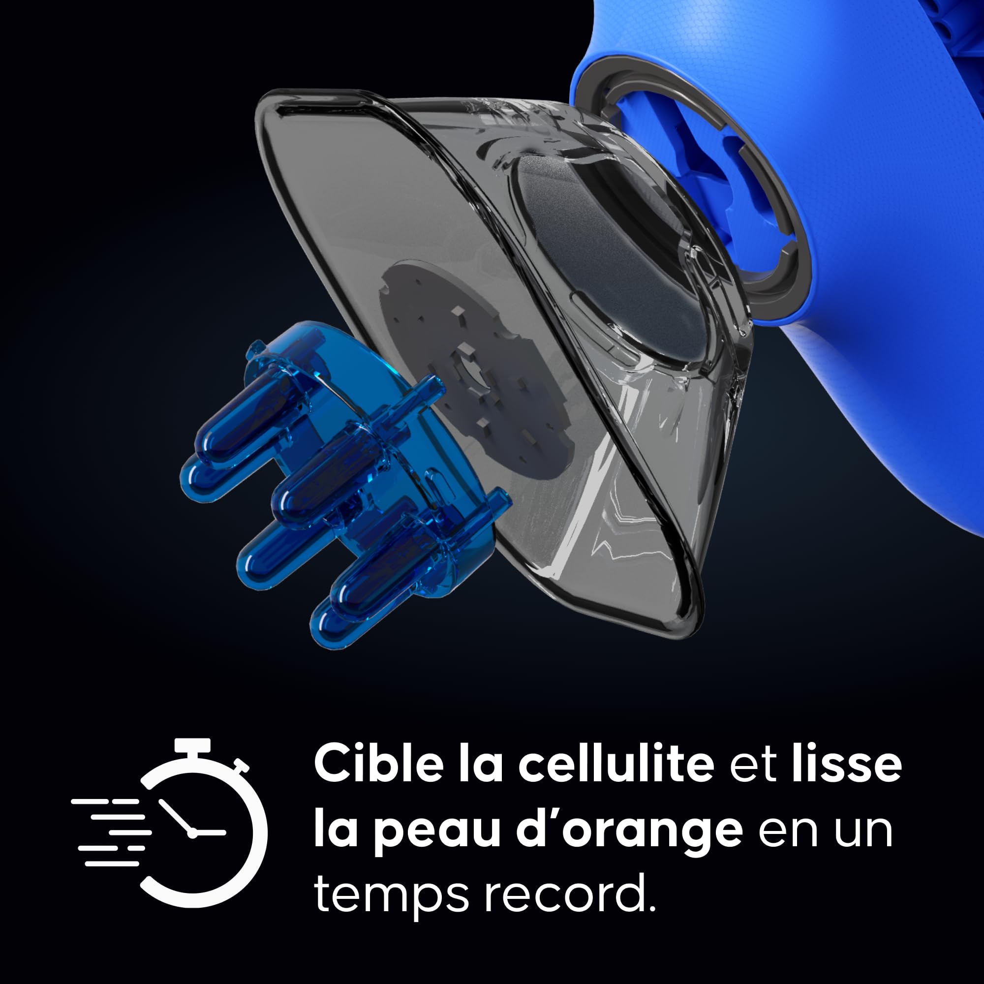 Ventouse Cellulite Électrique Cellublue - L'originale - Palper-rouler automatique, aspiration réglable - Améliore l'apparence de la peau - Marque experte depuis 12 ans - Réduction