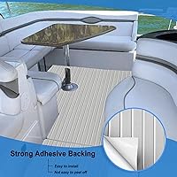 Vista 36 de HZshark Piso de lancha de espuma EVA autoadhesiva de 6mm antideslizante, alfombra marina de teca para lancha, almohadilla de cubierta de espuma