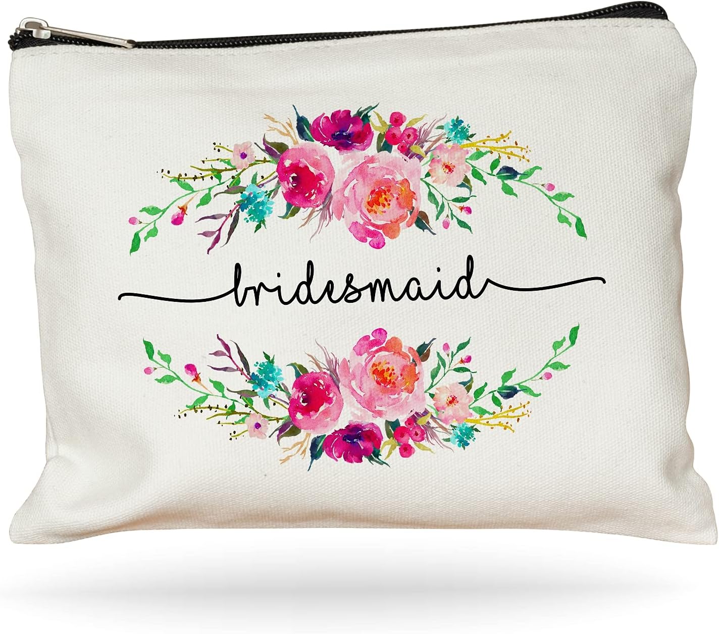 Moonwake Designs Bridesmaid Makeup Bag, Bridesmaid Gift, Bridal Party Favor, Cosmetic Pouch, Wedding Party Gift, Gift from Bride