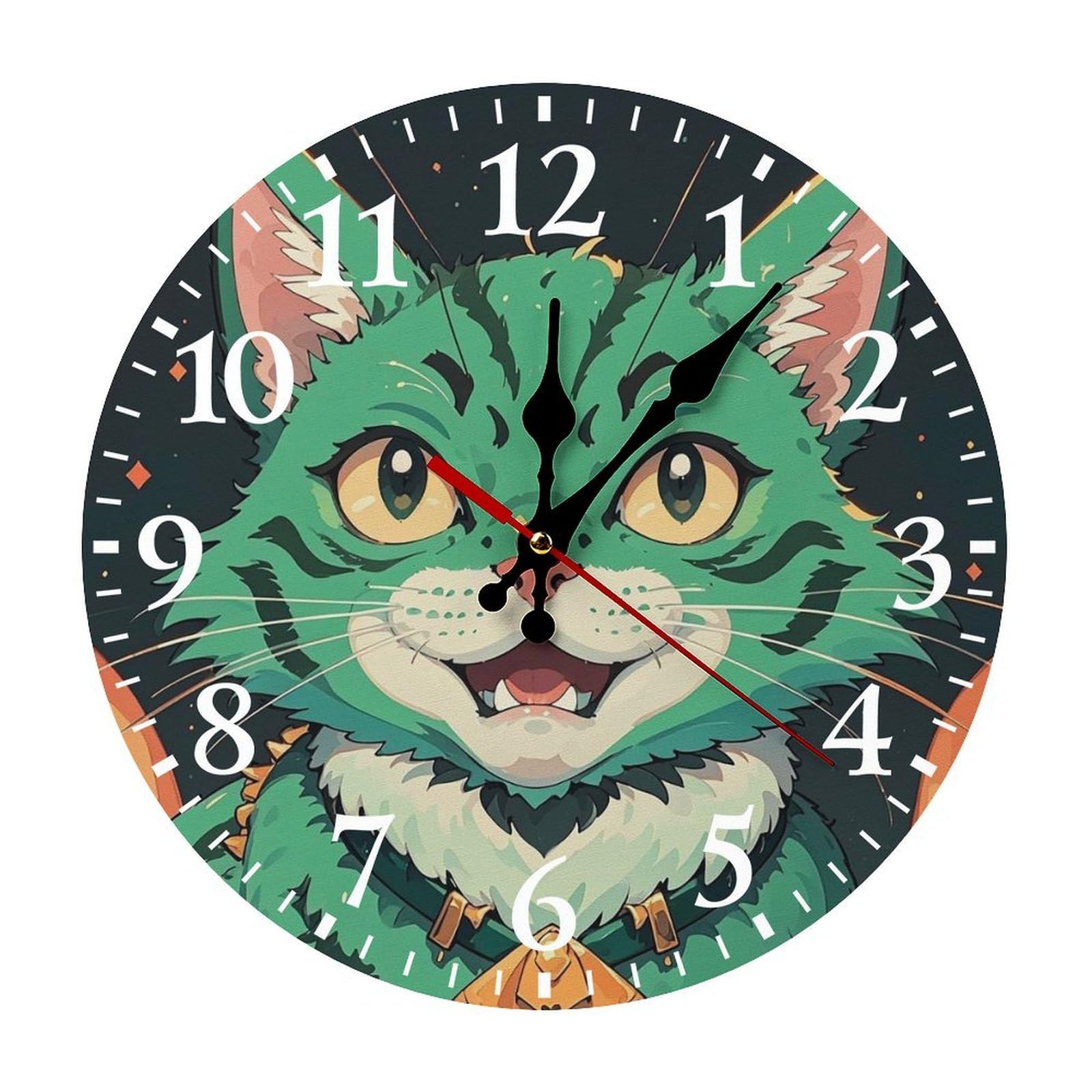 Horloge murale ronde pour cuisine et salon tendance blanche 30 cm