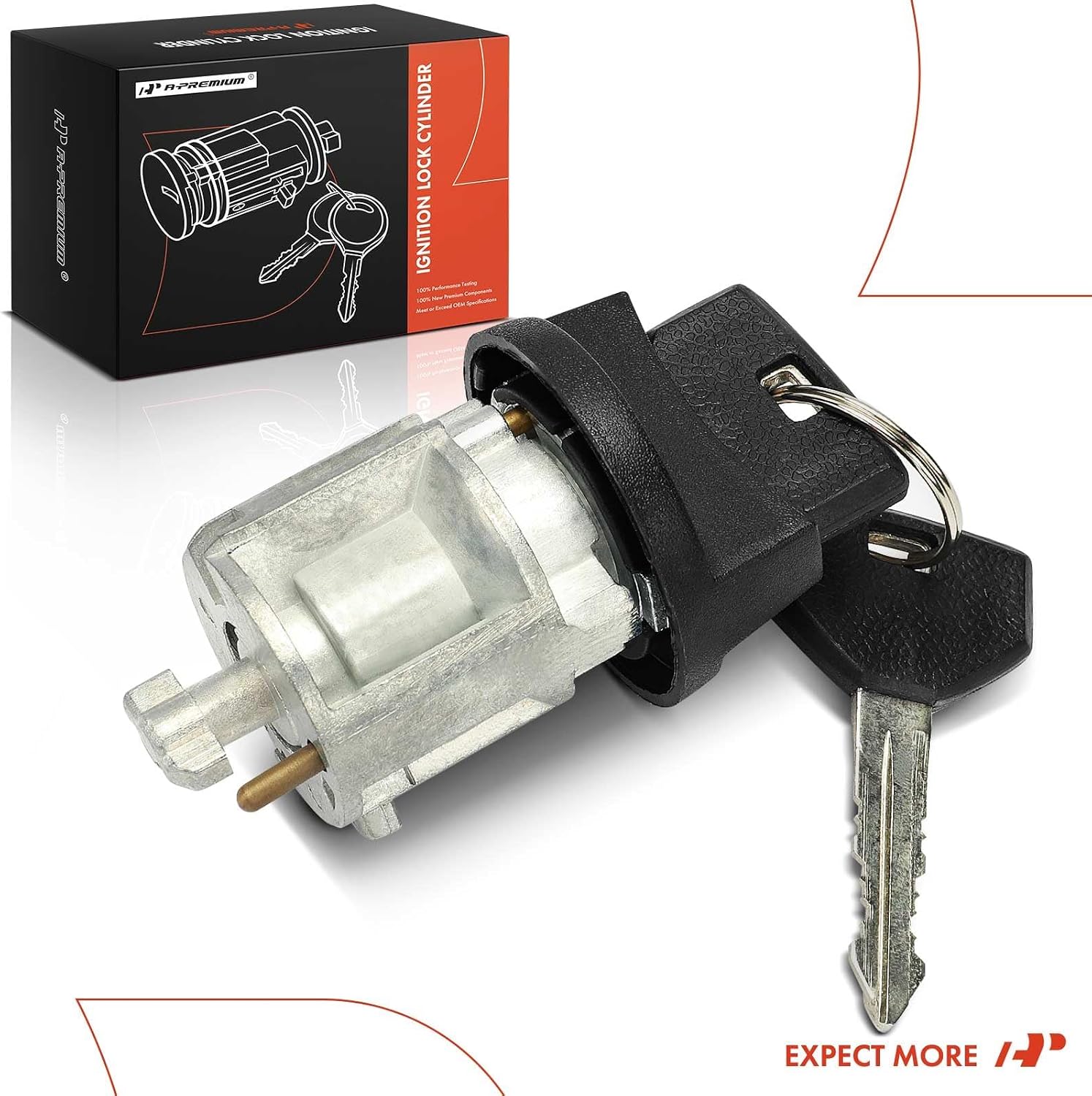 A-Premium Ignition Lock Cylinder with 2 keys Compatible with Jeep, Dodge, Chrysler & Plymouth Vehicles - Grand Cherokee, Ram 1500 2500 3500, Durango, Dakota, B1500, B2500, B3500, Viper, Prowler