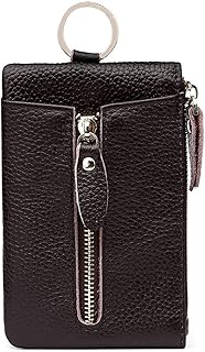 Portachiavi in ​​pelle in stile europeo e americano, portamonete multifunzionale alla moda, portacarte per autobus, portafoglio con cerniera