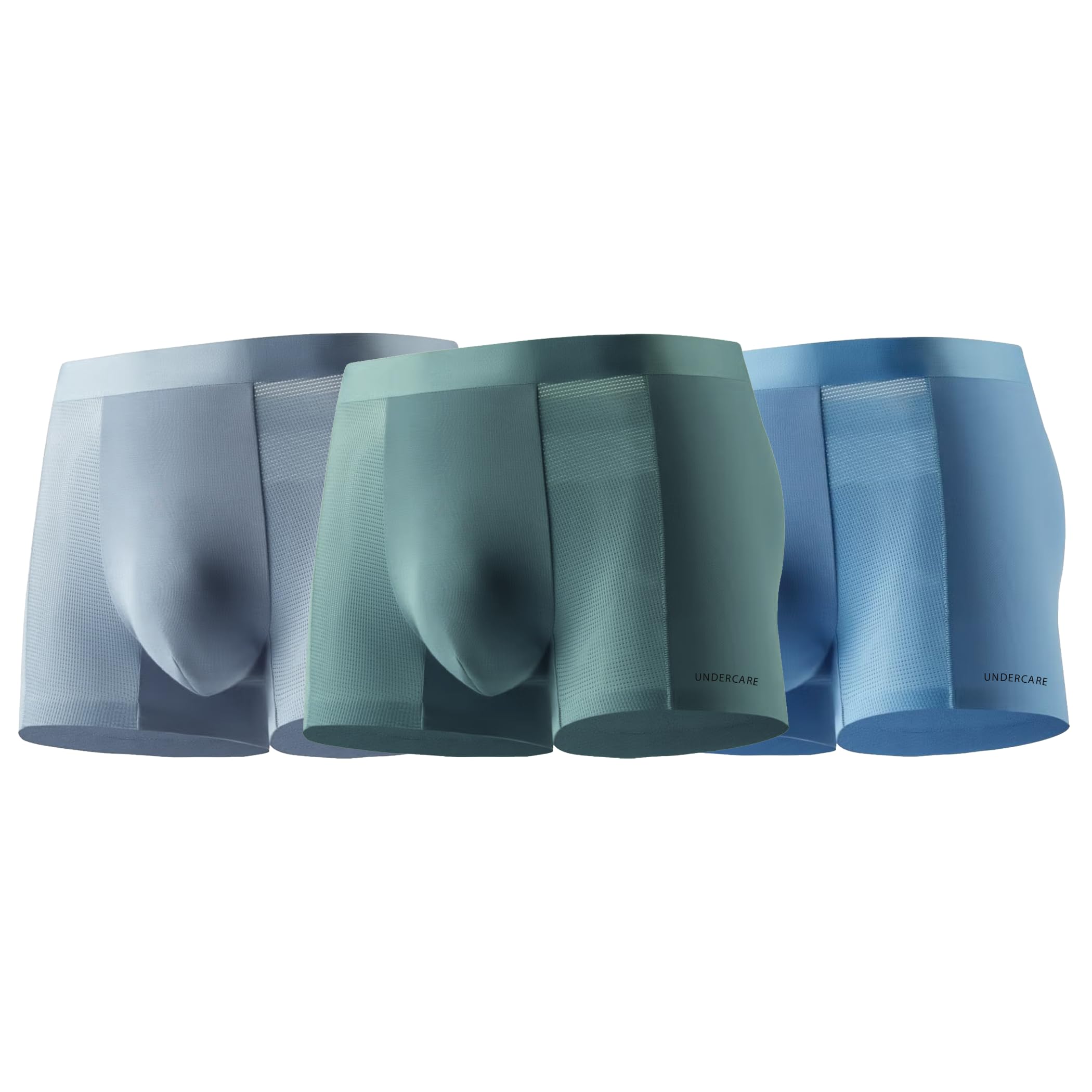 calope Undercare Men's Trunks Briefs with Innovative Discreet Mesh Technology, Ultra Soft Modal Fabric, Breathable, 3 Pack (Aqua Green, Royal Grey, Relaxed Blue)-picture-39