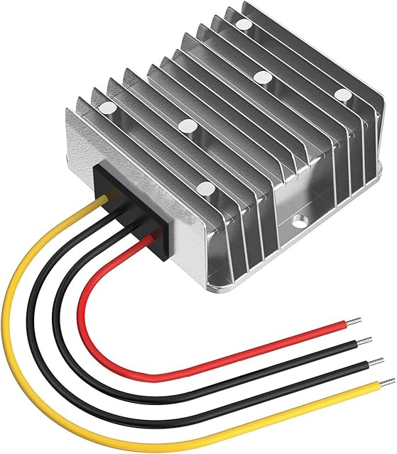DC 24v to DC 12v Step Down 10A 120W Truck Car Power Supply Adapter Converter Reducer Regulator for Auto Truck Vehicle Boat Solar System etc.(DC15-40V Inputs)